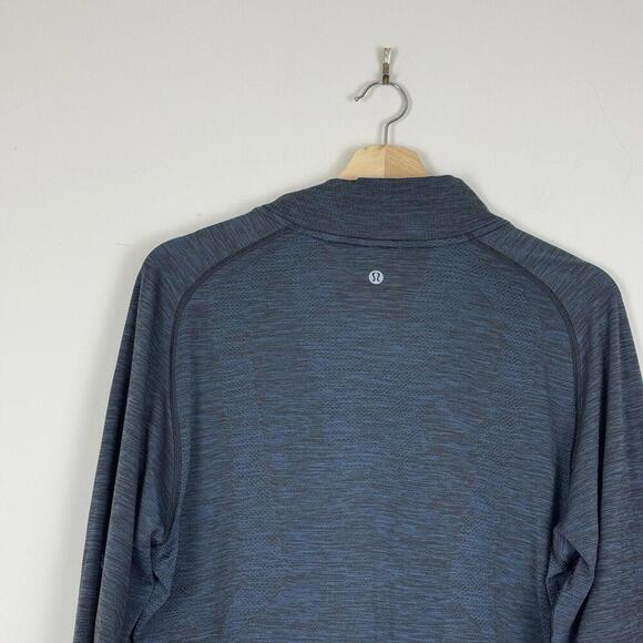 Lululemon Men’s Metal Vent Tech Half Zip Sweatshirts Sz L Navy Lightweight Gym - Picture 6 of 8